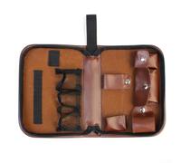 Bolsa de almacenamiento de cuero, impermeable, organizador de almacenamiento de gran capacidad, multifunción, portátil, para accesorios esenciales de curso (negro)