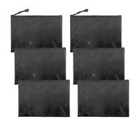 Bolsa De Almacenamiento De Dinero Negro De 6 Piezas, Bolsa Impermeable para Documentos Bancarios, Adecuada para Oficinas Comerciales, Escuelas Y Familias.