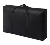 Bolsa de almacenamiento de edredón de gran volumen para mudanzas, viajes y organización del hogar con correas de transporte reforzadas (120 L (180 L (100 x 50 x 27) negro)