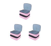 Bolsa de almacenamiento de esmalte de uñas, bolsa de herramientas para manicura, pintalabios, lámpara de uñas, azul, 25 x 20 x 19 cm, Juego de 3 (rosa, 25 x 20 x 19 cm), 25x20x19cm, como se muestra en