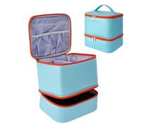 Bolsa de almacenamiento de esmalte de uñas, estuche de transporte de esmalte de uñas de alta capacidad, capacidad para 30 botellas de pegamento, caja de viaje para cosméticos, lámpara, aceite de