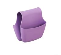 Bolsa de almacenamiento de esponja de silicona con diseño de drenaje, mantén tu fregadero de cocina organizada y desordenada (morado)