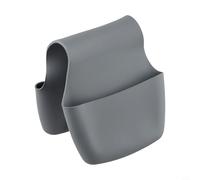 Bolsa de almacenamiento de esponja de silicona con diseño de drenaje, mantén tu fregadero de cocina organizada y desordenada (gris)