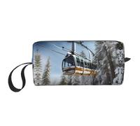 Bolsa de almacenamiento de esquí con cable de invierno, pequeña bolsa de maquillaje para bolso, bolsa de maquillaje de viaje, mini bolsa de cosméticos para hombre, Telesquí con cable de invierno,