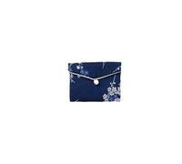 Bolsa de almacenamiento de flores bordadas retro, bolsa de monedero para collar antiguo, bolsa de monedero, boda, cumpleaños, joyería, embalaje de monedas, cartera (S,azul marino)