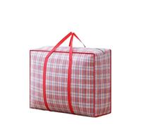 Bolsa de Almacenamiento de Gran Capacidad, Organizador de colchas, Ropa, Viajes, mudanzas, Gruesa y Plegable.(Red,90x50x30cm)