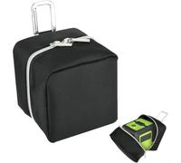 Bolsa de almacenamiento de herramientas Cross Line para instrumentos de autoalineación con correa de cintura cierre de doble cremallera, poliéster 600D, funda compacta negra para 4.1 x 4.1 x 3.9