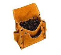 Bolsa de almacenamiento de herramientas de cuero vacuno | Organizador de herramientas de cuero de vaca | Riñonera gruesa resistente al desgaste para electricidad, fontanería, decoración del hogar