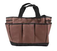 Bolsa de almacenamiento de herramientas de jardín con capa exterior de tela Oxford 600D y forro interior 210D, diseño plegable para un fácil transporte y almacenamiento (color café)