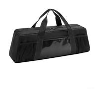 Bolsa de almacenamiento de herramientas para barbacoa, organizador portátil de herramientas de barbacoa de 24 pulgadas con bolsillo con cremallera y 2 bolsillos de malla, bolsa de almacenamiento para