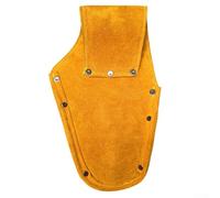 Bolsa de almacenamiento de herramientas para taladro eléctrico, piel de vacuno con hebilla de metal, 280 x 170 mm, color amarillo, para construcción, carpintería y