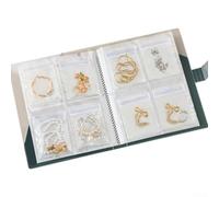 Bolsa de almacenamiento de joyas para aretes, anillos, collares, fabricada con PVC transparente para apoyar la prevención del deslustre y la recuperación eficiente (trompeta blanca)