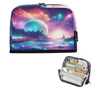 Bolsa de almacenamiento de lápices con cremallera y colores vibrantes y coloridos, estuche grande para lápices para el aula, bolsa para bolígrafos para niños, profesores, papelería, suministros de