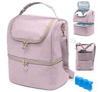 Bolsa de almacenamiento de leche materna con bolsa de hielo para 6 biberones Mam - Bolsa de extracción de leche materna con bolsa térmica para 6 biberones de hasta 9 onzas - Bolsa de extracción de