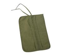 Bolsa de almacenamiento de lona para pinceles, 17 x 20 x 2 cm, 1 paquete de tela adecuada para uso diario y pinceles de caligrafía (verde)