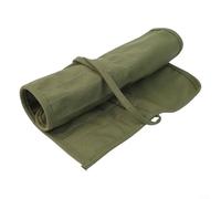 Bolsa de almacenamiento de lona para pinceles con múltiples ranuras para un almacenamiento seguro de lápices y pinceles de varios tamaños para artistas (verde)