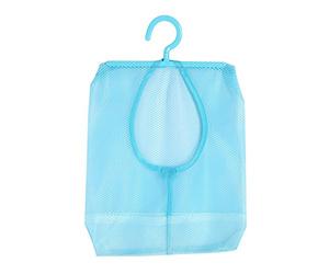 Bolsa de Almacenamiento de Malla Colgante para Ropa, Cosméticos, champú, Gel de Ducha, Ahorro de Espacio, Duradero, Ligero, Portátil (Azul)