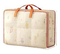 Bolsa de almacenamiento de malla de PVC impermeable, tamaño extra grande para almacenamiento de colchas, organizador de viaje con material transparente para una visualización rápida (60 x 25 x 50 cm)