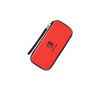Bolsa de almacenamiento de malla impermeable de lujo para Nintendo Switch, color rojo ladrillo
