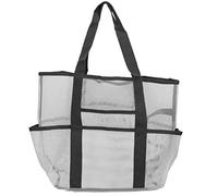 Bolsa de almacenamiento de malla portátil, organizador ligero transparente para viajes, playa, cosméticos, accesorios de baño, tela de malla, como se muestra en las imágenes, 348g