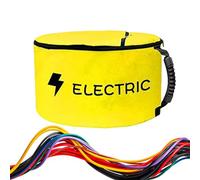 Bolsa de almacenamiento de manguera, almacenamiento impermeable para manguera de aguas residuales, contenedor portátil con doble cremallera para herramientas de residuos, remolque, camping, cables