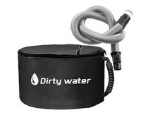 Bolsa de almacenamiento de manguera, bolsas de manguera impermeables, contenedor portátil con doble cremallera para herramientas de residuos, remolque, camping, cables eléctricos, Black, Refer to