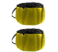 Bolsa de almacenamiento de manguera impermeable resistente con ventilación de malla transpirable y mango reforzado, adecuada para almacenar mangueras de jardín y cables de alimentación (amarillo)