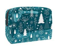 Bolsa de almacenamiento de maquillaje con diseño de perro salchicha, diseño de cachorro de Navidad, Multicolor 07, 18.5x7.5x13cm/7.3x3x5.1in, Estuche de belleza