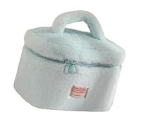 Bolsa de almacenamiento de maquillaje de felpa resistente multiusos, accesorio de moda para organización del hogar y viajes, bolsas de almacenamiento para artistas de maquillaje, Blue, Talla única