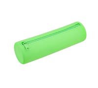 Bolsa De Almacenamiento De Maquillaje Small Square Silicone Cosmetic Storage Bag Large Capacity Travel Makeup Brush Holder Portable Waterproof Organizer(Light Green-Round)