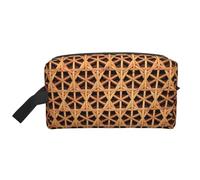 Bolsa de almacenamiento de mimbre tejida con rejilla, bolsa de viaje, bonita bolsa de cosméticos, accesorios de maquillaje, White, Talla única