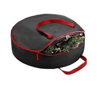 Bolsa de almacenamiento de Navidad, bolsa redonda duradera con asa para mover y organizar, contenedores de almacenamiento para decoraciones de árbol, rollos de papel, cintas, bolas, lazos, bolsa de