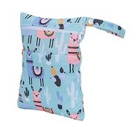 Bolsa de Almacenamiento de Pañales, Impermeable 25 X 20 Cm, Patrón Lindo No Tóxico, Mojado Y Seco, Bolsa de Pañales para Viajes(Caballo arcoiris)