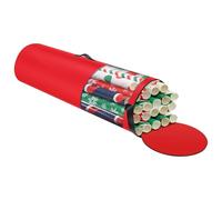 Bolsa de almacenamiento de papel de regalo de Navidad de 40 pulgadas, almacenamiento de papel de regalo de Navidad con asa y cremallera, soporte de papel de envoltura de tela Oxford con ventana de PVC