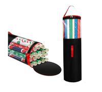 Bolsa de Almacenamiento de Papel de Regalo Gift Wrapping Paper Storage Bag With Handle Zipper 40 Inch Wrapping Paper Organizer Store Up To 24 Rolls For Gift Wrap(Black)