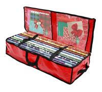Bolsa de Almacenamiento de Papel de Regalo Wrapping Paper Storage Bag sturdy Large Capacity Gift Waterproof Underbed Moisture-proof Dust-proof Organizer(Red)