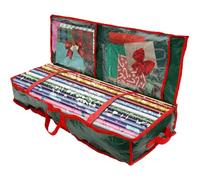 Bolsa de Almacenamiento de Papel de Regalo Wrapping Paper Storage Bag sturdy Large Capacity Gift Waterproof Underbed Moisture-proof Dust-proof Organizer(Green)
