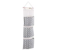 Bolsa de Almacenamiento de Pared con 3 Bolsillos, Organizador para Colgar en la Pared, Impermeable, para Dormitorio, Sala de Estar, Oficina, Cocina, Baño, Gafas, Llaves, (Grey)