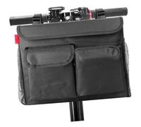 Bolsa de almacenamiento de poliéster de tipo pesado, compacta, para scooters, caminantes, accesorios, organizadores con cubierta oculta, correas regulables, fácil de instalar, bolsa para manillar de