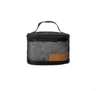 Bolsa de almacenamiento de poliéster para un embalaje eficiente de utensilios de cocina, artículos esenciales de viaje y equipo de actividades al aire libre en viajes de conducción autónoma (Negro)