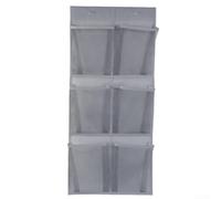 Bolsa de almacenamiento de puerta para entornos residenciales con diseño de múltiples compartimentos y tela no tejida transpirable para un flujo de aire constante (gris)