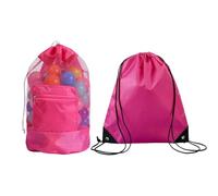 Bolsa De Almacenamiento De Red De 1 Pieza Y Bolsa De Almacenamiento con Cordón De 1 Pieza, Bolsa De Playa, Bolsa De Malla Grande, Bolsa De Almacenamiento Plegable