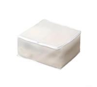 Bolsa de almacenamiento de ropa de cama, gran capacidad plegable PEVA semitransparente impermeable bolsa de embalaje para debajo de la cama caja de almacenamiento (S- blanco)