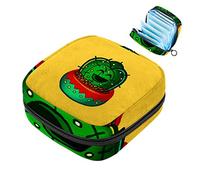 Bolsa de almacenamiento de servilletas sanitarias amarillas de cactus México, bolsa portátil para mujeres, adolescentes y niñas, bolsa de copa menstrual, soporte para almohadilla de lactancia