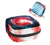 Bolsa de almacenamiento de servilletas sanitarias, bolsa de copa menstrual, bolsa de tampón, organizador de almohadillas de período para mujeres y niñas, espacio de nebulosas galaxias