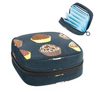 Bolsa de almacenamiento de servilletas sanitarias, bolsa de copa menstrual, bolsa de tampón, organizador de almohadillas de período para mujeres y niñas, bola de chocolate de caramelo