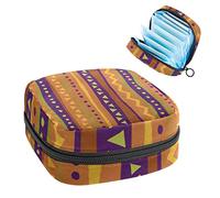 Bolsa de almacenamiento de servilletas sanitarias, bolsa de copa menstrual, bolsa de tampón, organizador de almohadillas de período para mujeres y niñas, tribu geométrica
