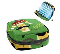 Bolsa de almacenamiento de servilletas sanitarias, bolsa de copa menstrual, bolsa de tampón, organizador de almohadillas de período para mujeres y niñas, día de los muertos de México