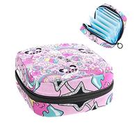 Bolsa de almacenamiento de servilletas sanitarias, bolsa de copa menstrual, bolsa de tampón, organizador de almohadillas de período para mujeres y niñas, unicornio, panda, arcoíris, caramelo rosa