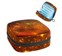 Bolsa de almacenamiento de servilletas sanitarias, bolsa de copa menstrual, bolsa de tampón, organizador de almohadillas de período para mujeres y niñas, estrellas galaxias